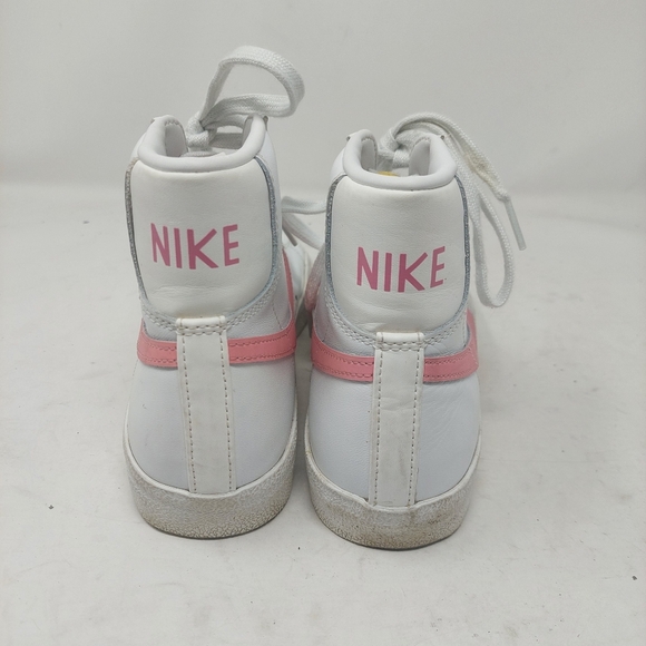 Nike Blazer Mid Top 77 White Pink Leather Sneakers Streetwear CZ1055-144 Sz 8.5 - Picture 6 of 9